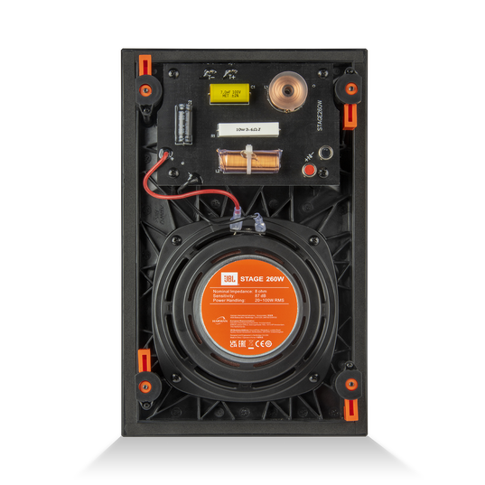 Stage 260W - Black - 2-way 6.5in (166mm) In-Wall Loudspeaker - Back